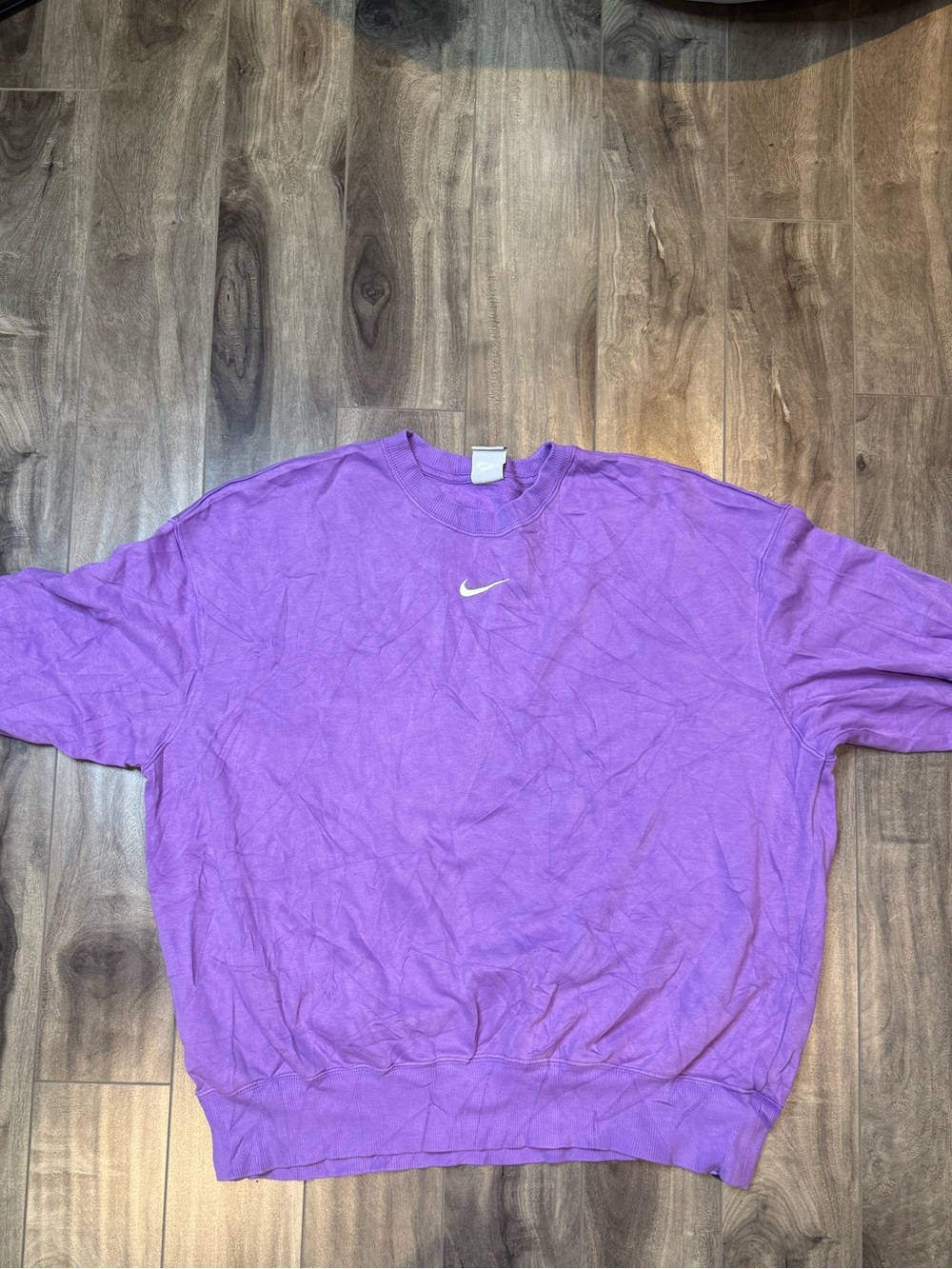 Nike Purple Crew Sweatshirt with White Swoosh